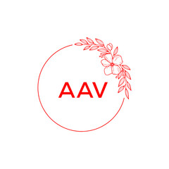 AAV Letter logo white background