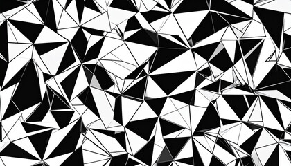 Abstract Geometric Black and White Triangle Vector Pattern Design