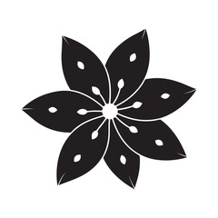 Jasmine Flower Icon Vector – Delicate Small Petals Fresh Design