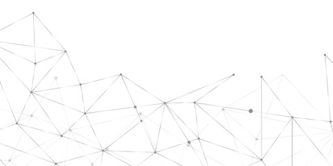 grey network. futuristic connection technology background with dots and lines for desktop. Structure molecule and communication. Template for science and technology presentation, Vector illustration.	