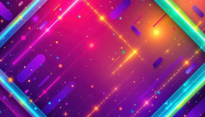 Obraz premium Colorful Abstract Background with Vibrant Lights and Dynamic Shapes
