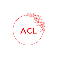 ACL Letter logo white background