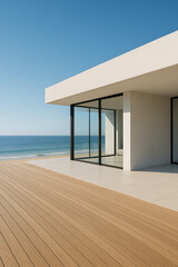 modern house on the beach