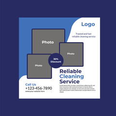 reliable cleaning service design free template