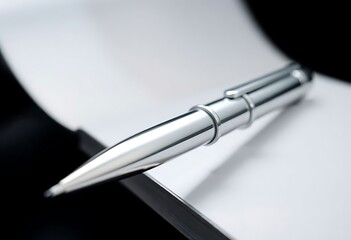 close up of a pen on a piece of paper