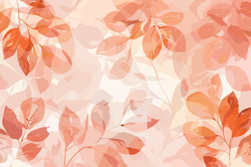 Fototapeta premium Colorful flowers and leaves poster background vector illustration. Exotic plants, branches, flowers and leaves art print for beauty, fashion and natural products, spa and wellness, wedding and event