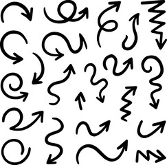 Collection of Hand-Drawn Arrow Designs for icons Design