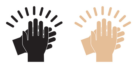 Hand icon. Palm hand icons. Hands symbol collection. Hands icon symbol of participate, volunteer, stop, vote. Vector Hand Silhouette Collection Vector Illustrations eps 10