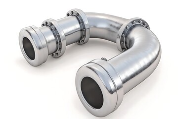 Durable Industrial Metal Pipe Fittings with Curved Steel Elbow for Engineering and Construction