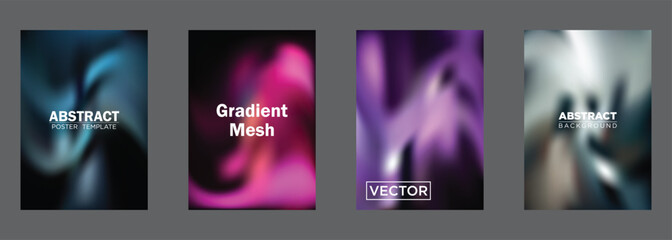 Abstract Gradient Mesh Background Poster Templates Vector Design
