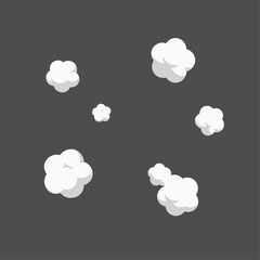 煙の爆発のエフェクト素材