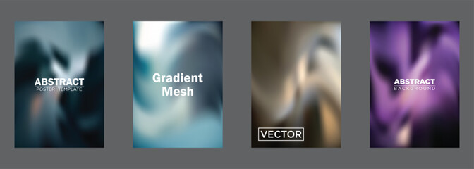 Abstract Gradient Mesh Background Poster Templates Vector Designs
