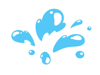 シンプルな水の衝撃のエフェクトのイラスト素材