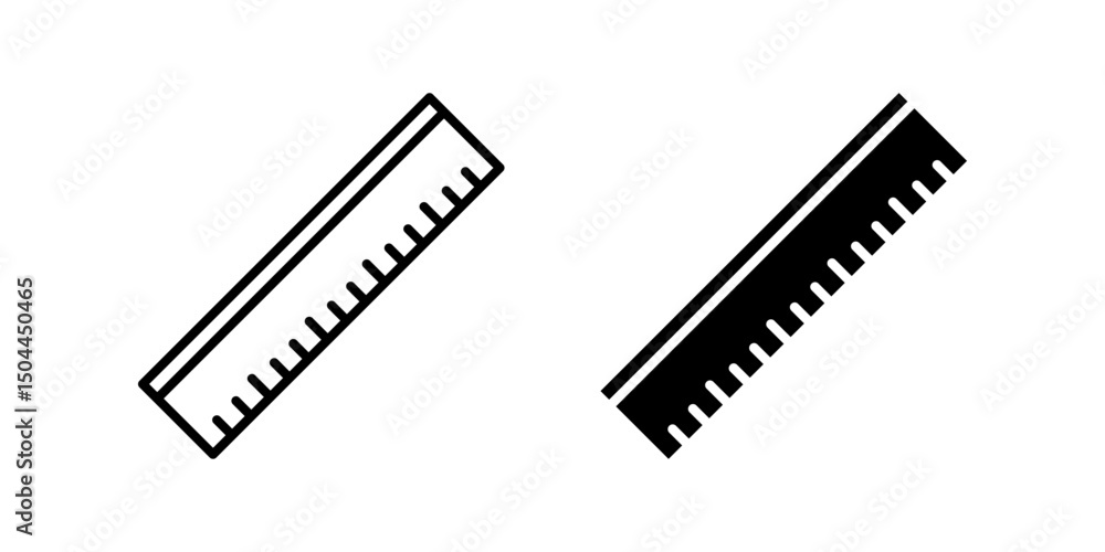 Poster ruler icon set. for mobile concept and web design on white background