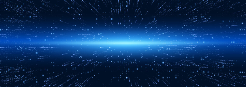 Star warp hyperspace jump moving stars light interstellar fast speed travel wormhole space tunnel abstract vector background illustration cosmic energy futuristic motion