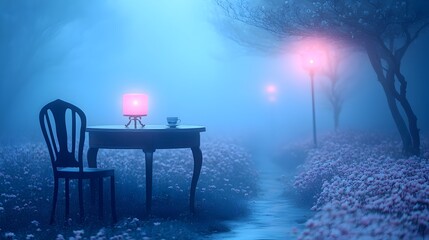 A rock staircase garden features vibrant orange and purple flowers cascading down the steps, 