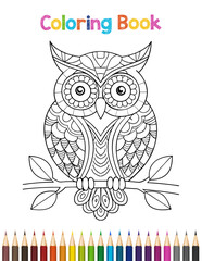 Intricate Vector Illustration of a Coloring Book Page with Line Art Ready for Creative Coloring and Artistic Expression on Page 16