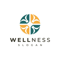 Modern Wellness Logo with Abstract Circle for Spa and Health