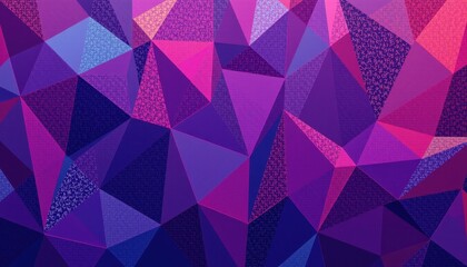 Fototapeta premium Vibrant Geometric Pattern in Shades of Pink and Purple Tones