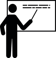 Teacher training icon. Seminar class room sign. Education signs and symbols.