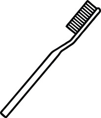 Toothbrush Vector Line Icon 