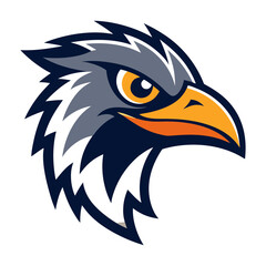 Obraz premium Emu head mascot logo design vector