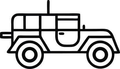 Military car Solid Icon