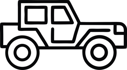 Military car Solid Icon