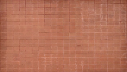 Textured Red Brick Wall with Uniform Layout for Background or Design Use