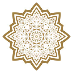 Mandala. Ethnicity round ornament. Ethnic style. Elements for invitation card. Oriental circular pattern, lace background. Cards,brochures,covers. Arabic, Islamic,asian, indian native african motifs.
