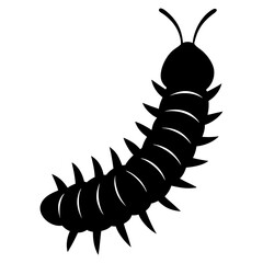 caterpillar on white background