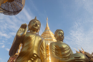Phra That Doi Suthep Temple important religious traveling destination in Chiangmai province northern of thailand