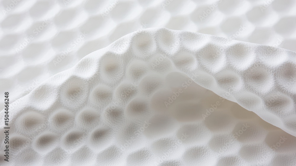 Poster detailed close-up of a slightly textured white paper surface featuring unique patterns and shapes