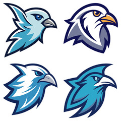 Naklejka premium Dove head mascot logo design vector