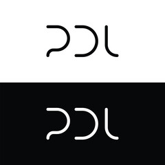 PDL logo icon vector
