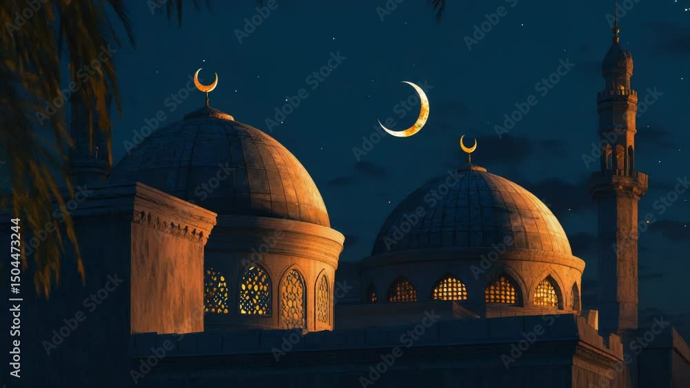 Poster two adjacent domes with possibly different shapes or designs