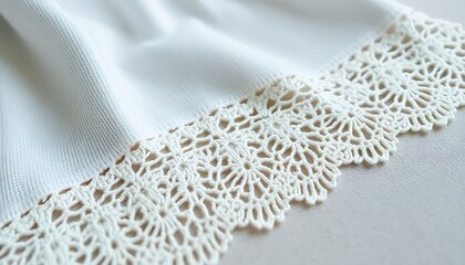 Fototapeta premium close up of a piece of cloth with crochet