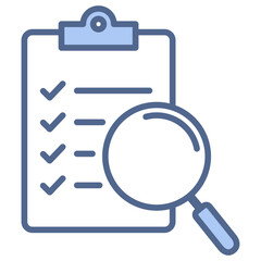 Data Inspection Blue Icon