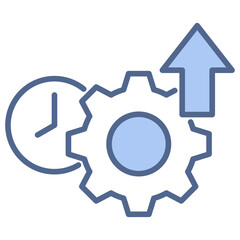 Efficiency Blue Icon