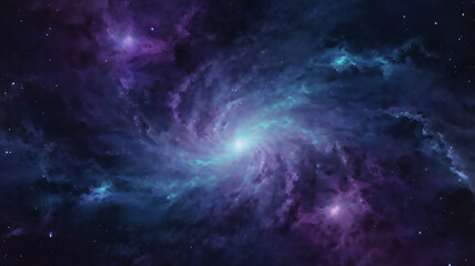 Cosmic nebula swirl purple blue galaxy space