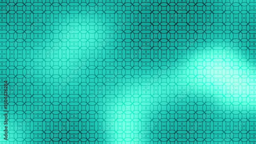 Aufkleber bright teal blue and white seamless repeating pattern animation background 4k, seamless motion graph