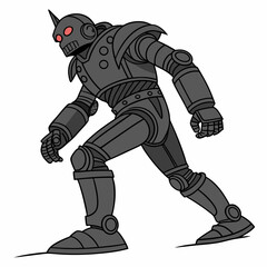 Obraz premium ninja warrior vector silhouette 