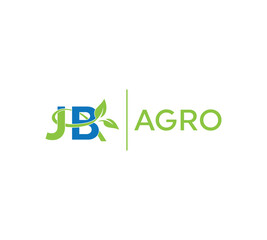 jb agro logo design, jb letters logo, jb letter linked each others, jb minimal monogram logo