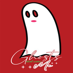 Ghost Hunting vector illustration carton t-shirt