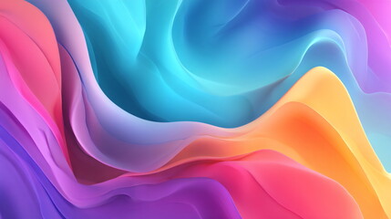 fluid gradient waves, modern colorful background, vibrant and soft transitions