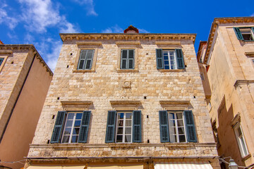 Fototapeta premium View of the old stone house in Dubrovnik
