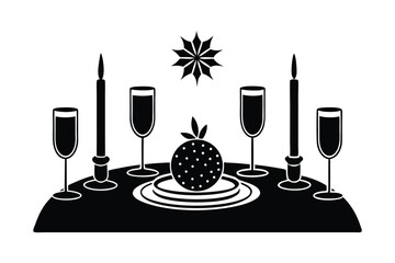 Elegant New Year's Eve Table Decor with Gold Accents and Candlelight