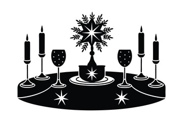 Elegant New Year's Eve Table Decor with Gold Accents and Candlelight