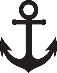 anchor on black background