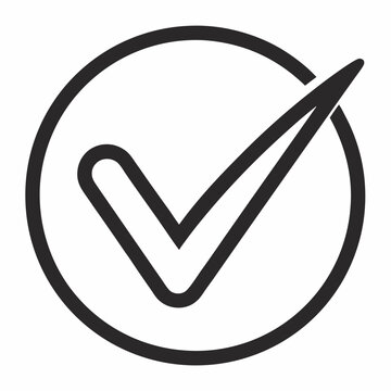 recommend clip art: Check mark icon. Tick mark line art.